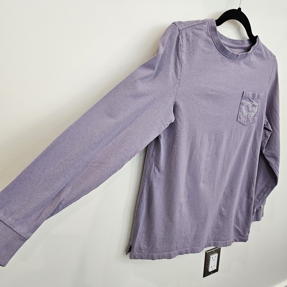 Ivory Ella Lavender Purple Elephant Graphic Long Sleeve T-Shirt Size Small - Picture 4 of 10